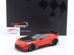 Aston Martin V12 Vantage Année de construction 2022 scorpus rouge 1:18 TrueScale