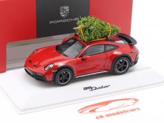 Porsche 911 Dakar 圣诞节 版 2023 胭脂红 1:43 Spark
