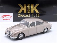 Jaguar MK II 3.8 LHD Ano de construção 1959 prata pérola 1:18 KK-Scale