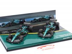 2-Car Set Alonso #14 & Stroll #18 Bahrain GP formula 1 2023 1:43 Minichamps