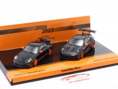 2-Car Set 17 Anos Porsche 911 GT3 RS: 997.1 (2006) & 992 (2023) 1:43 Minichamps