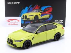 BMW M3 (G80) Competition Año de construcción 2020 amarillo metálico 1:18 Minichamps