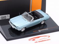 Ford Mustang Convertible Año de construcción 1965 Azul claro metálico 1:43 Ixo