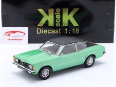 Ford Taunus GT Coupe と ビニール屋根 1971 緑 メタリックな / 黒 1:18 KK-Scale