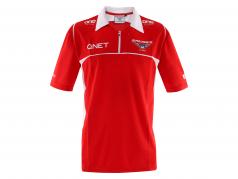 Bianchi / Chilton Marussia Equipe Camisa Polo Fórmula 1 2014 vermelho / branco Tamanho XL