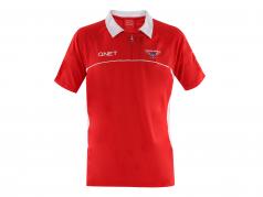 Bianchi / Chilton Marussia Equipe Camisa Polo Fórmula 1 2013 vermelho / branco Tamanho L