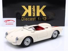 Porsche 550A Spyder Byggeår 1955 hvid / rød 1:12 KK-Scale