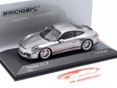 Porsche 911 (991) R ano de construção 2016 prata 1:43 Minichamps