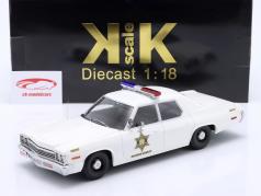Dodge Monaco Hazzard County Police Ano de construção 1974 branco 1:18 KK-Scale