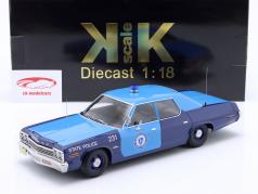 Dodge Monaco Massachusetts State Police Année de construction 1974 bleu 1:18 KK-Scale