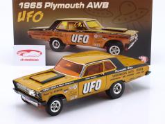 Plymouth AWB "UFO" Bouwjaar 1965 zwart / goud 1:18 GMP