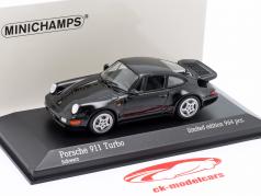 Porsche 911 (964) Turbo Год постройки 1990 черный 1:43 Minichamps