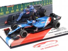 Esteban Ocon Alpine A521 #31 ganhador Hungria GP Fórmula 1 2021 1:43 Minichamps