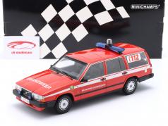 Volvo 740 GL Break Feuerwehr Grobbendonk 1986 rot 1:18 Minichamps