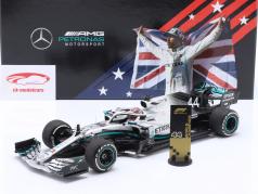 L. Hamilton Mercedes-AMG F1 W10 #44 Stati Uniti d&#39;America GP formula 1 Campione del mondo 2019 1:18 Minichamps