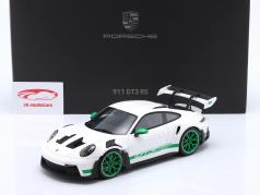 Porsche 911 (992) GT3 RS 2022 贡 Carrera RS 白色的 / 绿色的 1:18 Spark