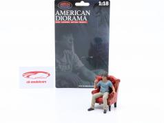 Lenda da RFB Akira Nakai San figura #1 com Cadeirão 1:18 American Diorama