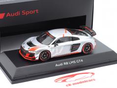 Audi R8 LMS GT4 Presentation Car серебристо-серый / красный / черный 1:43 Spark