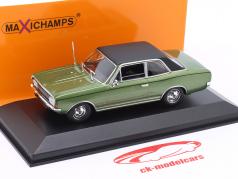 Opel Commodore A Ano de construção 1970 verde metálico / preto 1:43 Minichamps