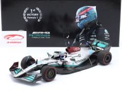 G. Russell Mercedes-AMG F1 W13 #63 第一名 F1 胜利 巴西人 GP 公式 1 2022 1:18 Minichamps