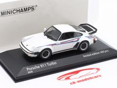 Porsche 911 (930) Turbo Martini Design Année de construction 1976 blanc 1:43 Minichamps
