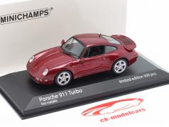 Porsche 911 (993) Turbo Год постройки 1995 красный металлический 1:43 Minichamps