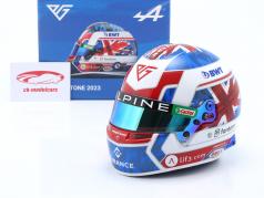 Pierre Gasly #10 BWT Alpine F1 Team Silverstone GP fórmula 1 2023 casco 1:2 Bell