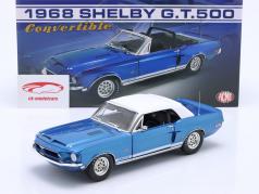 Shelby GT500 Convertible 建設年 1967 青 メタリックな 1:18 GMP