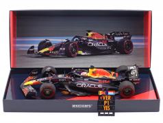 Verstappen Red Bull RB19 #1 ganhador Bahrein GP Fórmula 1 Campeão mundial 2023 1:18 Minichamps