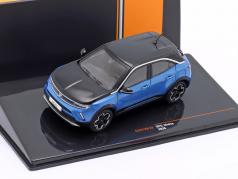 Opel Mokka-e Année de construction 2020 bleu métallique 1:43 Ixo