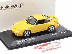Porsche 911 (993) Turbo S 建設年 1995 黄色 1:43 Minichamps