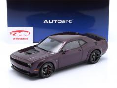 Dodge Challenger R/T Scat Pack Shaker Widebody year 2022 purple 1:18 AUTOart