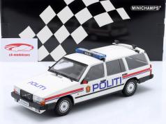 Volvo 740 GL Break Année de construction 1986 police Norvège 1:18 Minichamps