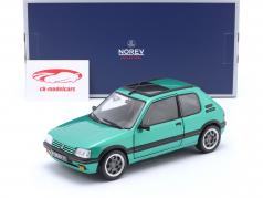 Peugeot 205 GTI Griffe 建設年 1991 緑 メタリックな 1:18 Norev