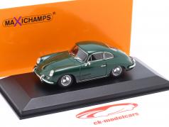 Porsche 356B Coupe Ano de construção 1961 verde escuro 1:43 Minichamps