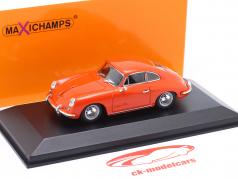 Porsche 356B Coupe Byggeår 1961 orange 1:43 Minichamps