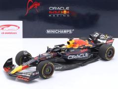 Max Verstappen Red Bull RB18 #1 ganhador mexicano GP Fórmula 1 Campeão mundial 2022 1:18 Minichamps