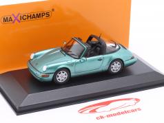 Porsche 911 (964) Carrera 2 Targa Año de construcción 1991 verde metálico 1:43 Minichamps