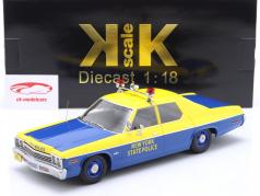 Dodge Monaco New York State Police Bouwjaar 1974 blauw / geel 1:18 KK-Scale