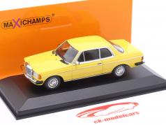 Mercedes-Benz 230CE (W123) Ano de construção 1976 amarelo 1:43 Minichamps