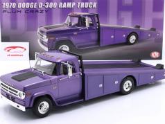 Dodge D300 Ramp Truck 建設年 1970 紫 1:18 GMP