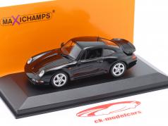 Porsche 911 Turbo S (993) Byggeår 1995 sort 1:43 Minichamps