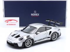 Porsche 911 (992) GT3 RS Année de construction 2022 argent métallique 1:18 Norev