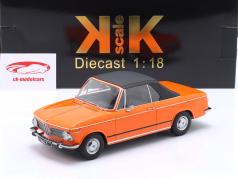 BMW 1600-2 Cabriolet Anno di costruzione 1968 arancia 1:18 KK-Scale