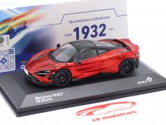 McLaren 765 LT V8 Biturbo Anno di costruzione 2020 rosso vulcano 1:43 Solido
