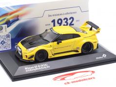 Nissan GT-R (R35) Liberty Walk Body Kit 2022 amarillo / negro 1:43 Solido