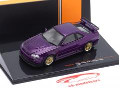 Nissan Skyline GT-R (R34) Custom RHD 2002 purple metallic 1:43 Ixo