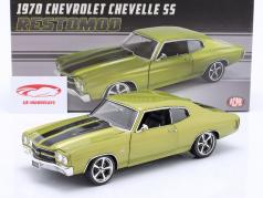 Chevrolet Chevelle SS Restomod 1970 verde / nero 1:18 GMP