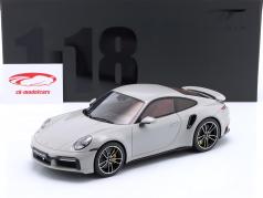 Porsche 911 (992) Turbo S Coupe Année de construction 2020 Gris 1:18 GT-Spirit