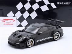 Porsche 911 (992) GT3 RS 建设年份 2023 黑色的 / 银 轮辋 1:18 Minichamps